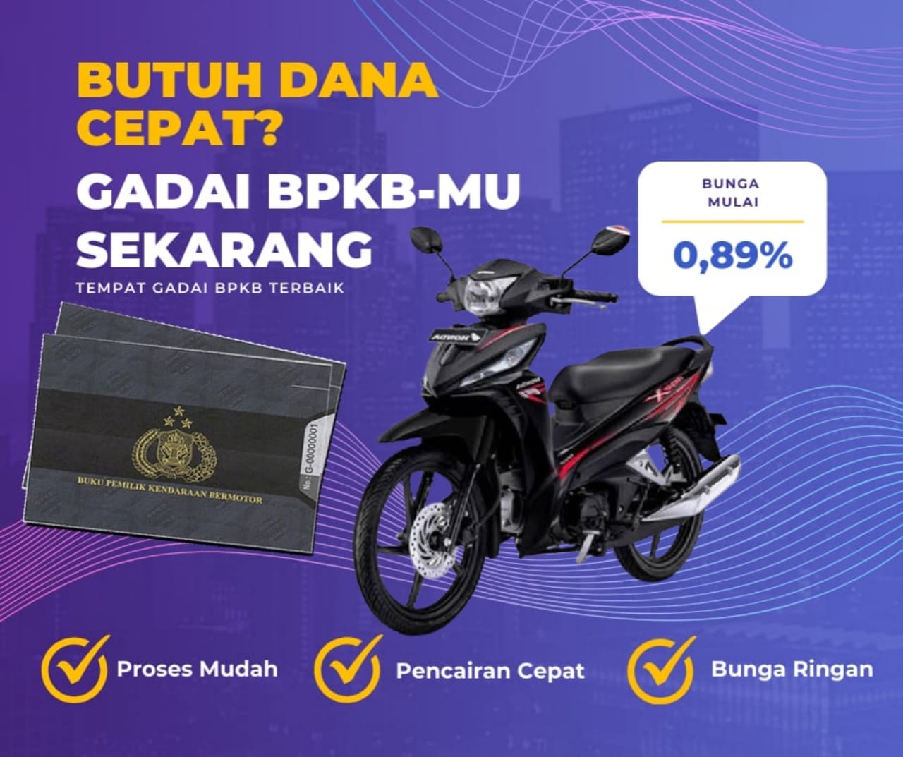 Kredit Jaminan Bpkb Motor Honda Revo Lbp Dapat Dana Berapa? Seperti Ini Simulasinya